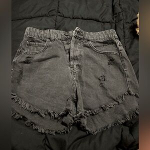 Black Jean shorts